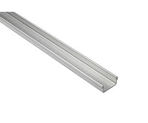 HEXIM rails à carreler/rails inox, argent brossé 2m - grand choix de hauteurs de rails et de profils, inox V2A - profil en U de 23mm