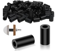 Hexizexi Lot de 100 rondelles en plastique M6 en nylon - 11x3mm - Isolées - Rondelles plates noires sans filetage - Pour vis M6