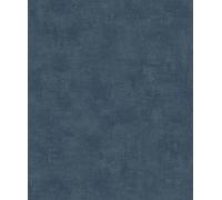 Hexoa Papier Peint uni Effet Toile Lin Bleu Marine - Made in France - 53x1000