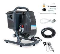 HEXWELT Airless 700-1300 W - Pression jusqu'à 227 Bars, débit 1,2-2,4 l/Min. Kit Comprenant : Pistolet, buse, Flexible Haute Pression 7,5-15 m et rallonge. avec régulation de Pression. (HW-AMZP-10)