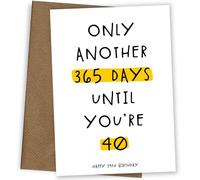 Hey Chimp Carte d'anniversaire 39 ans pour homme et femme - Only Another 365 Days Until You're 101,6 cm Celebrate Turning 39 Years Old and being Age 39