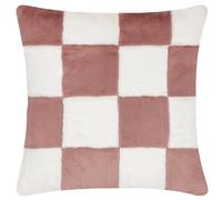Heya Home Cozee Housse de Coussin en Fausse Fourrure à Carreaux