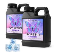 HeyClear 1000g Résine UV Transparente pour Bijoux, Resine Epoxy UV Colle Pré-mélangée et Durcissement Rapide, Pour la Fabrication de Pendentifs, Créations DIY et Revêtement