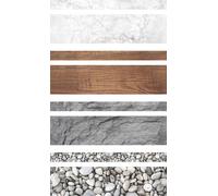 Heyda 203584368 Rubans de décoration pour présentoirs "Structures naturelles" Présentoir : 18 x 23 x 21 cm, rouleaux : 5 m x 15 mm, 5 m x 45 mm