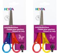 HEYDA 2048088 Ciseaux universels/ciseaux de bricolage pour enfant/ciseaux de gaucher, 13 cm, ronds