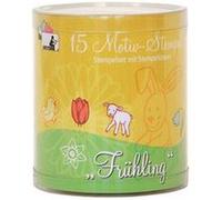 Kit de tampons à motif 'printemps', boite ronde