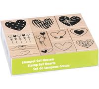 HEYDA Lot de tampons « Cœurs », l/H/P : 120 mm × 30 mm × 100 mm
