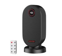 Heyeke Chauffage d'appoint, Petit Chauffage Electrique Soufflant Economique | Thermostat, Télécommande, Oscillation à 90°, Minuterie 24 Heures, 5 Modes, Éco, Radiateur Céramique PTC pour Chambre Bureau