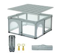 Heyo.Ja Parc pour bébé pliable, portable, pop-up, avec tapis renforcé, facile à plier, grille de sécurité pour l'intérieur et l'extérieur (150 x 180 x 67 cm)