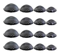Heyous Lot de 16 pots de fleurs en polypropylène noir 55/74/93/114 mm en forme de dôme, filet de drainage adapté pour les conteneurs de plantation