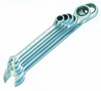 Heytec 50725600080 K 50725 Clé mixte à cliquet réversible, Argent, Set de 6 Pièces