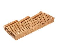 HEZHEN plateau à couteaux à 11 emplacements pour tiroir boîte cadeau en bois de cerisier HZ-YTM-11CB