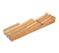 HEZHEN plateau à couteaux à 7 emplacements pour tiroir boîte cadeau en bois de cerisier HZ-YTM-7CBLD