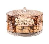 Hezudiay Boîte à snacks tournante | Boîte Rotative à 7 Compartiments | Range-bonbons avec couvercle et poignée,Pour le stockage d'aliments noix apéritif pique-nique mariage réception cuisine