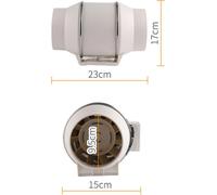 HF-150 Ventilateur de gaine, silencieux 220V tube/évacuation d'air 2600 tr/min, cuisine/salle de bain/WC, vert
