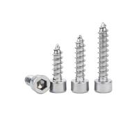HF Mont Lot de 10/20/50/100 vis autotaraudeuses à tête cylindrique à six pans creux en acier inoxydable 304 for haut-parleur, M2, M2.6, M3, M3.5, M4, M5, M6(16mm,50pcs M2.6)