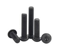 HF Mont Lot de 10/50 vis à tête cylindrique à six pans creux en acier noir de qualité 10.9, M1.6, M2, M2.5, M3, M4, M5, M6, M8, ISO7380(45mm,50pcs M3)