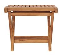 HFMDRMU Repose-pieds pliable en bois massif teck 46,5 x 49 x 41,5 cm, table d'appoint et tabouret pour pieds, tabouret pliable pour livres et collations