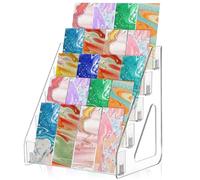 HFYZZ Présentoir à 5 étages en acrylique pour marque-page de 5,1 cm, porte-autocollant portable, affichage de cartes de vœux pour vendeur d'entreprise, magasin de détail