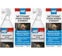 HG Nettoyant pour Vitres de Poêle à Bois en Spray - Nettoyant efficace pour cheminées, fours et foyers, élimine la suie, le goudron et la graisse - 500 ml (Lot de 2)