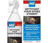 HG Nettoyant pour Vitres de Poêle à Bois en Spray - Nettoyant efficace pour cheminées, fours et foyers, élimine la suie, le goudron et la graisse - 500 ml