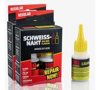 HG POWER GLUE REGULAR super glue extra forte - colle pour plastique caoutchouc pierre céramique verre bois - résistant à l'eau, à la chaleur et à séchage rapide 2x20g colle + 3x40g granulés