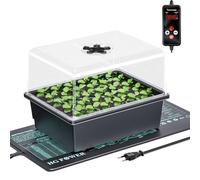 HG Power Kit de semis avec Mini Serre chauffante, Tapis Chauffant semis avec Thermostat, Serre intérieur 30 cellules avec dôme, pour légumes, Herbes et Jeunes Plants