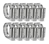 HG Power Lot de 10 Colliers de Serrage 13-19 mm en Acier Inoxydable | Colliers Réglables pour Tuyau à Carburant, Aquarium, Équipement Pneumatique, Fixation Solide et Résistant à la Corrosion