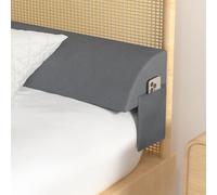 HGASOPLD Rallonge de Matelas en Mousse, Tailles Multiples Multicolores de remplisseur d'écart d'oreiller cale Matelas avec la Poche Stockage(Grey,39''x10''x6'')