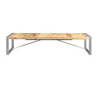 HGFDCBK Table basse en bois massif de style industriel avec pieds en acier et plateau en bois de manguier rugueux dans les dimensions 180 x 90 x 40 cm