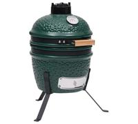 HGFDSAWE Kamado Barbecue fumoir en céramique 56 cm vert barbecue au charbon | Céramique émaillée, thermomètre intégré, compact pour balcon