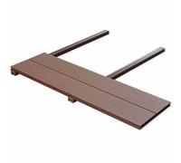 HGFDSAWE WPC Lot de 6 lames de terrasse Marron 220 x 15 x 2,5 cm | Matériau résistant aux intempéries, pour l'intérieur et l'extérieur, kit de montage inclus