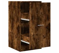 HGFDVCMR Armoire à pharmacie en chêne fumé 40 x 41 x 77,5 cm | Armoire coulissante compacte avec 2 tiroirs pour cuisine, salon et bureau. Commode robuste avec rails et poignées en métal.