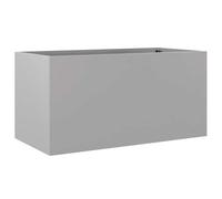 HGFDVCMR Jardinière en acier galvanisé argenté - 62 x 30 x 29 cm - Jardinière surélevée moderne pour jardin, balcon et terrasse - Jardinière de jardin résistante aux intempéries pour l'extérieur et