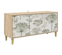 HGFDVCMR Meuble TV moderne bas Sonoma 102 x 33 x 50 cm | Meuble bas avec 3 portes pour de l'ordre dans le salon et la chambre à coucher. Dimensions compactes : 102 x 33 x 50 cm avec