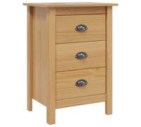 HGFDVCMR Table de chevet marron miel 46 x 35 x 65 cm en pin massif | Armoire d'appoint compacte en pin pour chambre à coucher et salon. Les tiroirs pratiques offrent beaucoup d'espace de