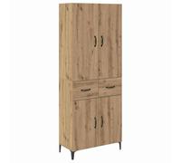 HGFDVCMR Table haute en chêne Artisan 69,5 x 34 x 180 cm | Meuble haut mural en deux pièces pour salon et chambre à coucher avec 2 portes et tiroir pour beaucoup d'espace de rangement