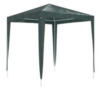 HGFDVCMR Tente de fête - 2 x 2 m - Vert - Avec cadre en acier | Abri pratique pour terrasse et extérieur avec toile PE résistante aux UV avec kit de montage inclus.