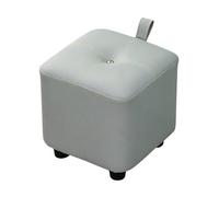 HGFVNFVKHA Ottoman Cube Rembourré Carré, Repose-Pieds en Cuir PU avec Pieds Antidérapants pour Salon Chambre Entrée ou Bout de Lit(Gray,11.8in/30cm)