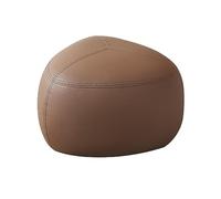 HGFVNFVKHA Petit Pouf Repose-Pieds Triangle, Tabouret Rembourré avec Structure Bois et Coussin Doux, Salon Chambre Entrée(Brown,40x26cm)