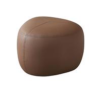 HGFVNFVKHA Petit Pouf Repose-Pieds Triangle, Tabouret Rembourré avec Structure Bois et Coussin Doux, Salon Chambre Entrée(Brown,46x32cm)