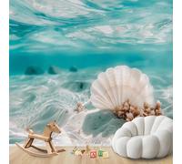 hgjdjhnf Papier peint photo mural - Effet 3D coquillage sous-marin - Décoration murale moderne pour salon, chambre, chambre d'enfant, 350 cm x 256 cm - Poster - Sticker mural - Image sans cadre