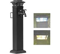HGOuhK Colonne d'eau sur Pied pour Jardin Lampe solaire de colonne d'eau jardin, support tuyau autoportant, bouche robinet d'extérieur antigel Robinet autoportant pour l'arrosage