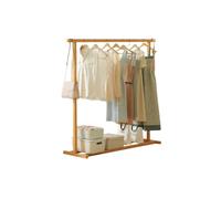 HGTYDV2 Porte-vêtements en Bois Massif Porte-vêtements sur Pied avec Tige de Suspension de 80/100/120 cm et étagère inférieure Support de Cintre Portable pour Chambre à Coucher
