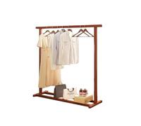 HGTYDV2 Porte-vêtements en Bois Massif Porte-vêtements sur Pied avec Tige de Suspension de 80/100/120 cm et étagère inférieure Support de Cintre Portable pour Chambre à Coucher