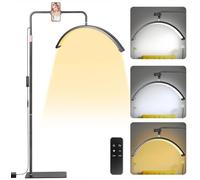 HGYNBCP Lampadaire en Arc Demi-Lune avec télécommande, LED à intensité Variable, Hauteur réglable(Black)