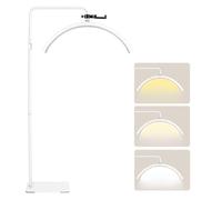 HGYNBCP Lampadaire en Arc Demi-Lune avec télécommande, LED à intensité Variable, Hauteur réglable(White)