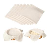 HhBdy 6 Pièces Etamine Alimentaire, 60 × 60 cm Chiffon Cuisine, Cheesecloth Réutilisable Gaze Alimentaire Antiadhésif Etamine Lin pour Bouillon Filtré Fromage Jus et Fermentation de la Pâte à Pain
