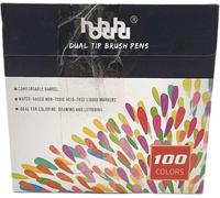 hhhouu 100 couleurs Brush Marker crayons pinceaux accessoires journal crayons, feutres double pointe pour enfants et adultes, handlettering HO-100B