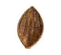 Hhmmei2024-23 Bol de fruits Présentoir à pain en forme de feuille, paniers fruits, panier rotin tressé Corbeille de fruits(Petit)